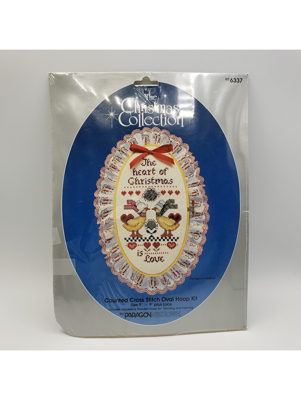 Vintage Paragon Counted Cross Stitch Kit Oval Hoop Christmas Collection 6337